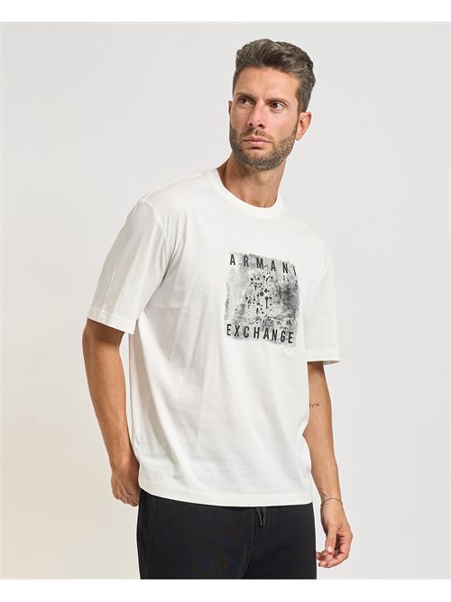 Men's Armani Exchange crew neck T-shirt with print ARMANI EXCHANGE | XM001448-AF10358U0009